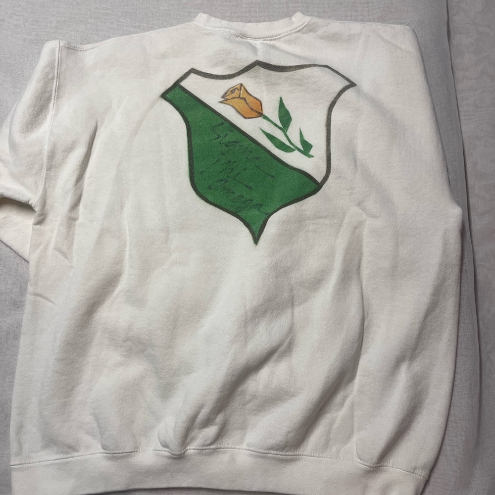Myra Bag White Crewneck Sweater for Women Size Large Vintage Made by Cheetah. - Picture 2 of 5